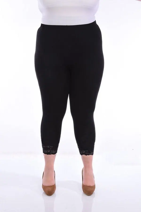 טייץ וינה רך סיומת תחרה מידות גדולות