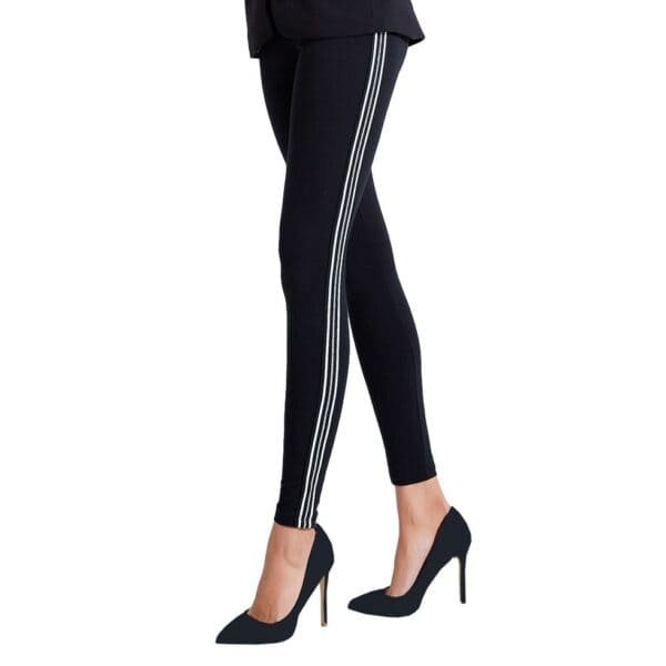 מכנס לגינג 95% כותנה ופס-צד מבריק Leggings 4885